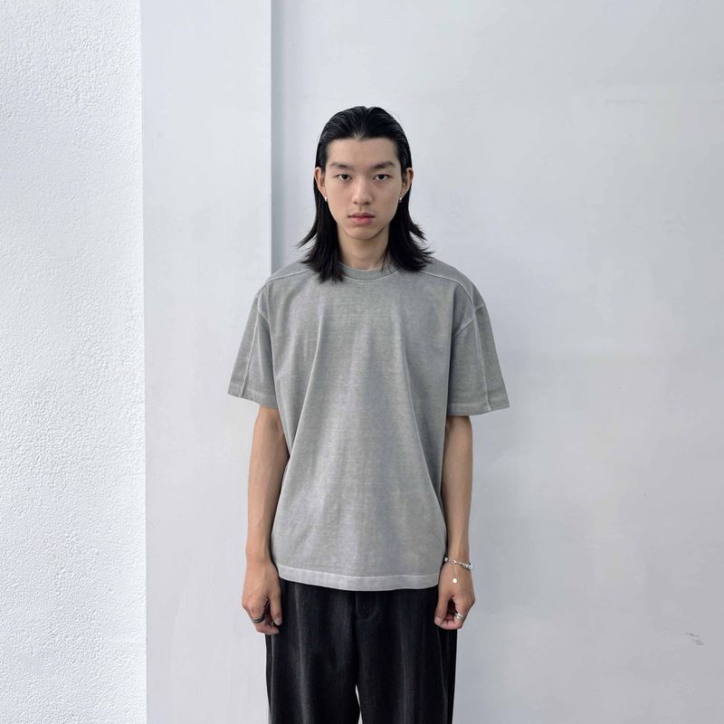 FADE MEET（フェードミート）の「Cloud Grey Relaxed Tee（Tops）」