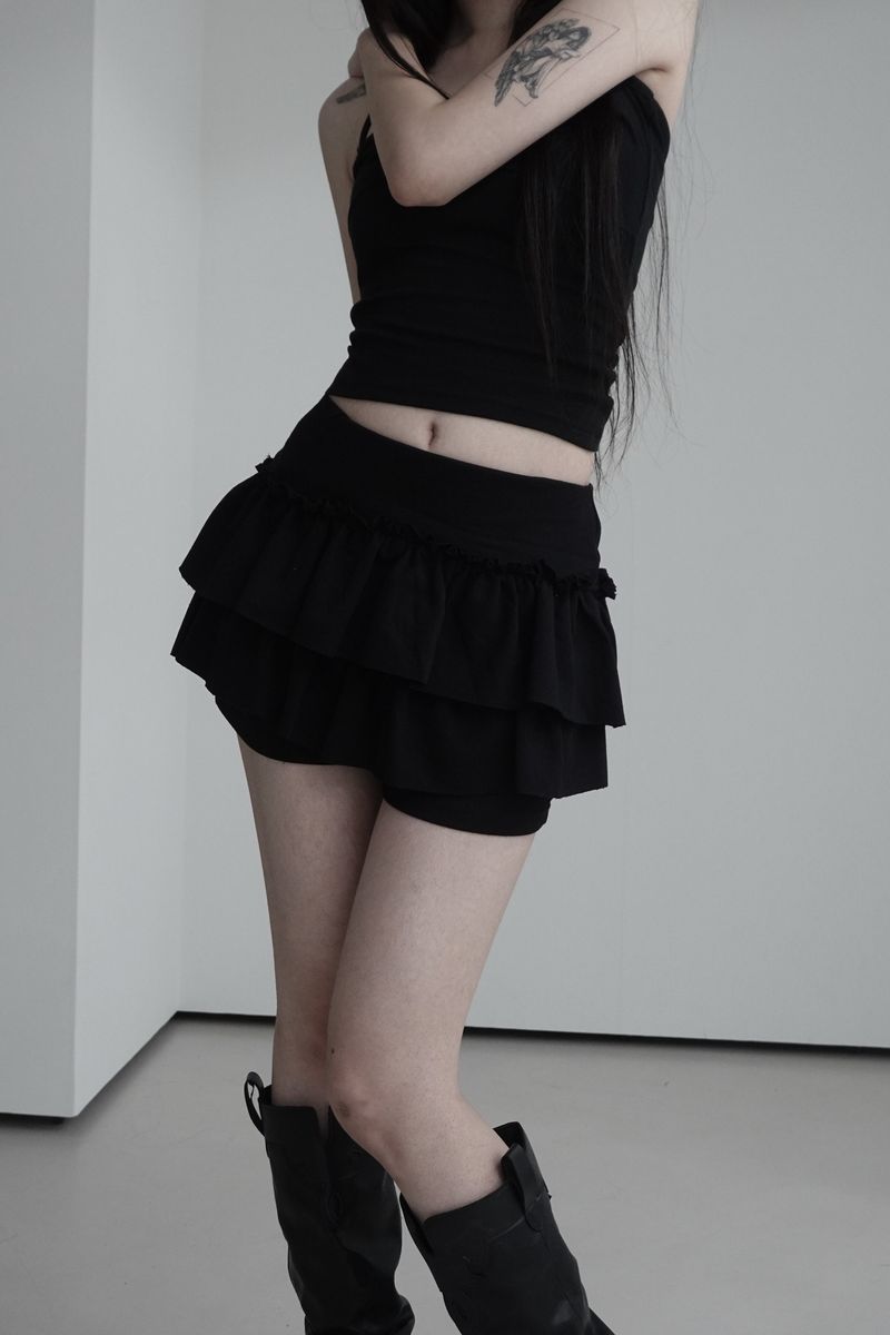 cancan skirt pants (2color)