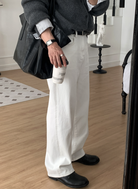 Pierre Back Banding Washed Wide Pants