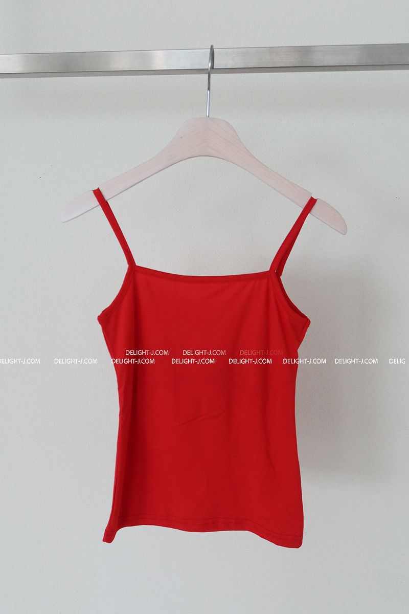 Sporty lettering track strap sleeveless