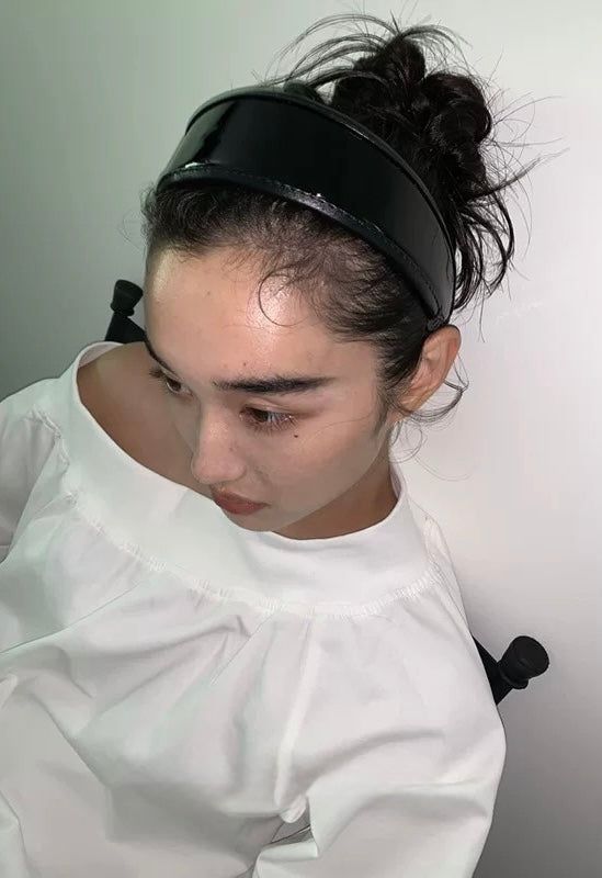 House of haus（ハウス オブ ハウス）の「Enamel leather headband (2c)（Hair Accessories）」