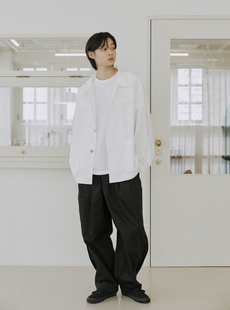 unisex duffle jacket white
