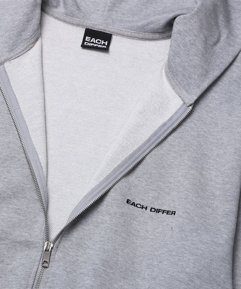 HAIF-ZIP HOODIE (LONG)_GRAY