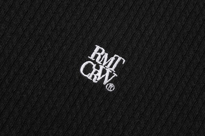SIDE OPEN KNIT VEST_BLACK