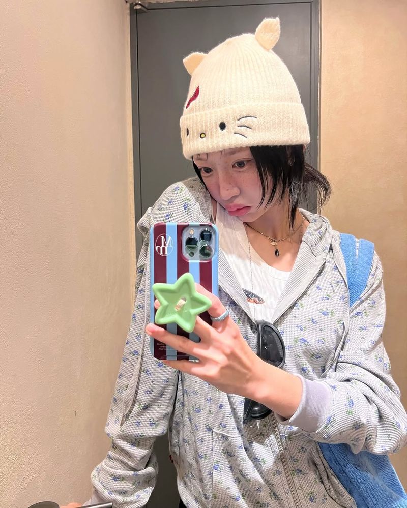 Floral Pattern appliquer Zip-Up Hoodie