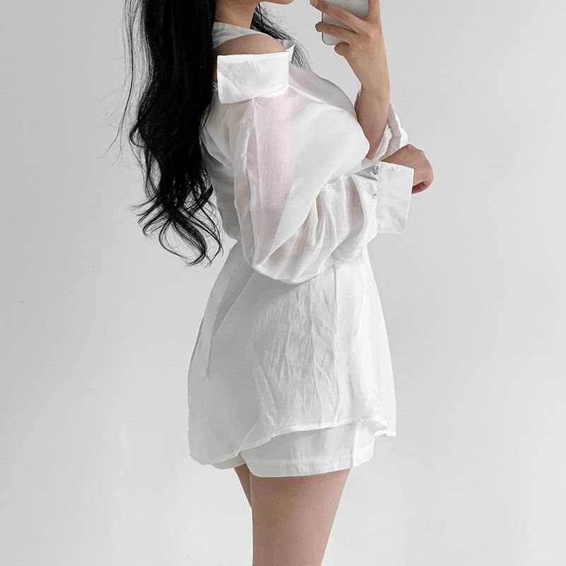 Pure Halter Off Shoulder Blouse + Shorts