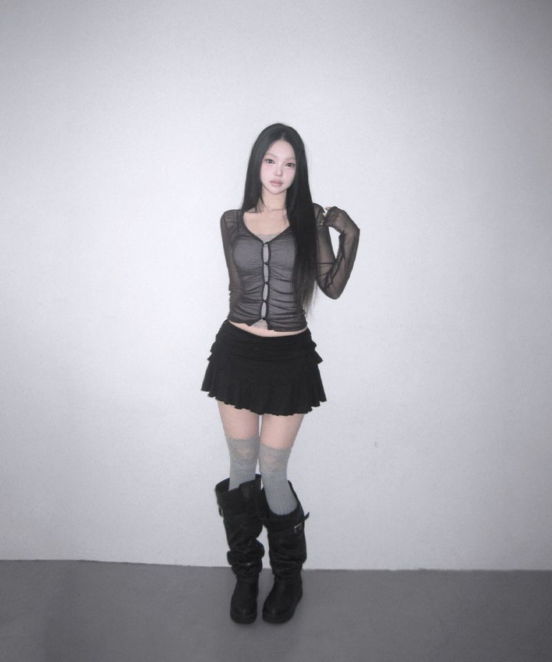 ash ruffle mini sk (3colors)