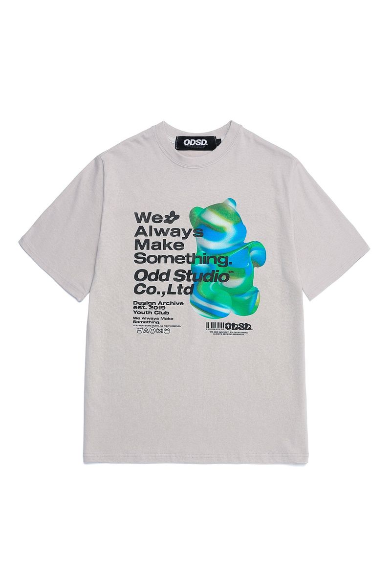 3D Bear Print T-shirt - 3COLOR
