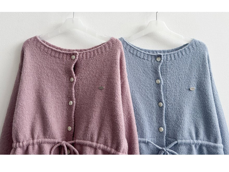 Ravi Pendant Waist String Knitted Cardigan 