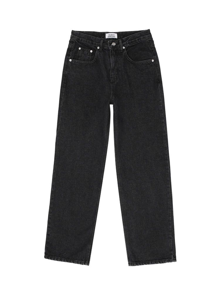 M160 WIDE DENIM PANTS_BLACK