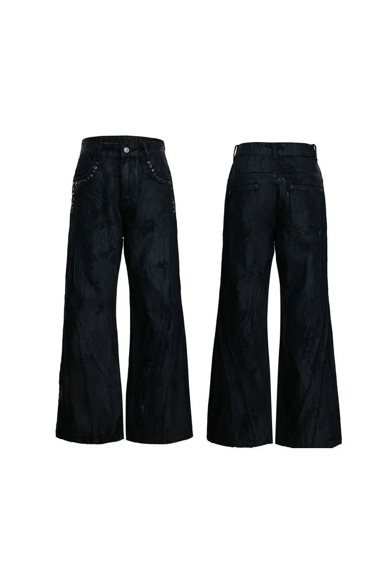 Argue Cultureの「Waxed Black Studded Jeans(Pants)」