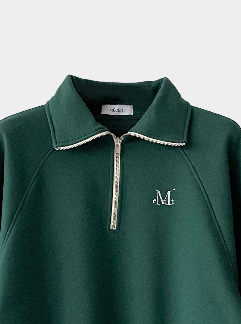 MUCENT SIGNATURE HALF ZIP-UP NECK MTM OLIVE GREEN (MAN)
