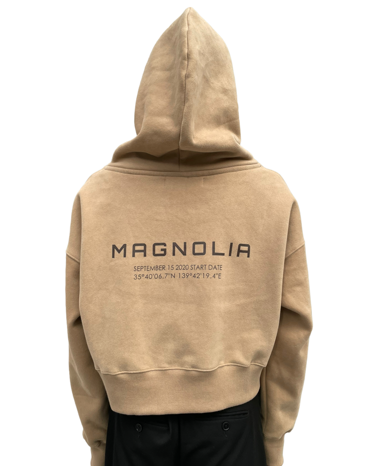 MAGNOLIA（マグノリア）の「プリントクロップドフーディ / Print Cropped Hoodie-BEIGE（Tops）」