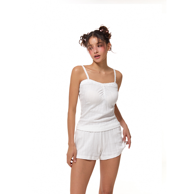 USEA(ユズア)の「レースパジャマパンツ - WHITE(パンツ)」