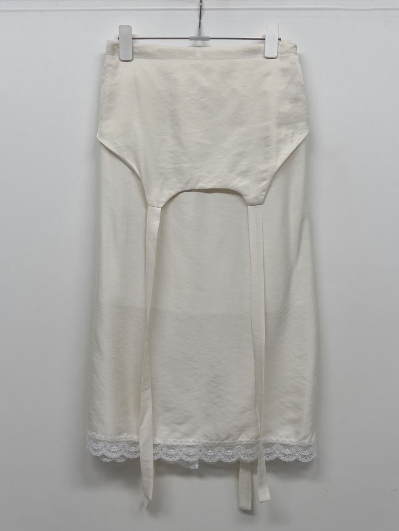 Fold Satin Lace Skirt