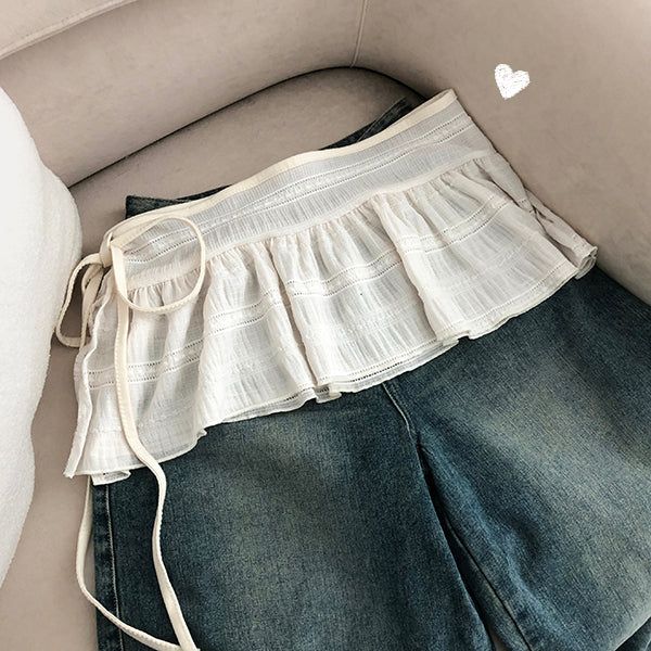 Needen Layered Frill Wrap Skirt