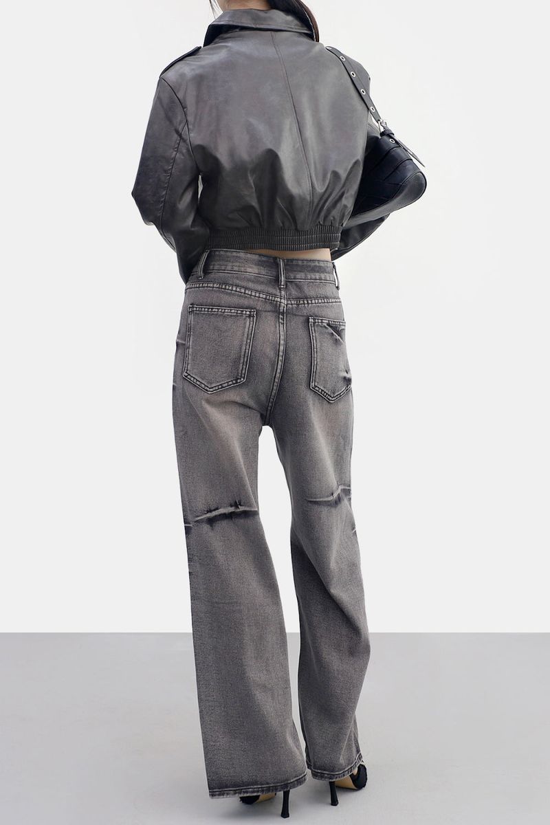 Tenet Crop Leather Jacket