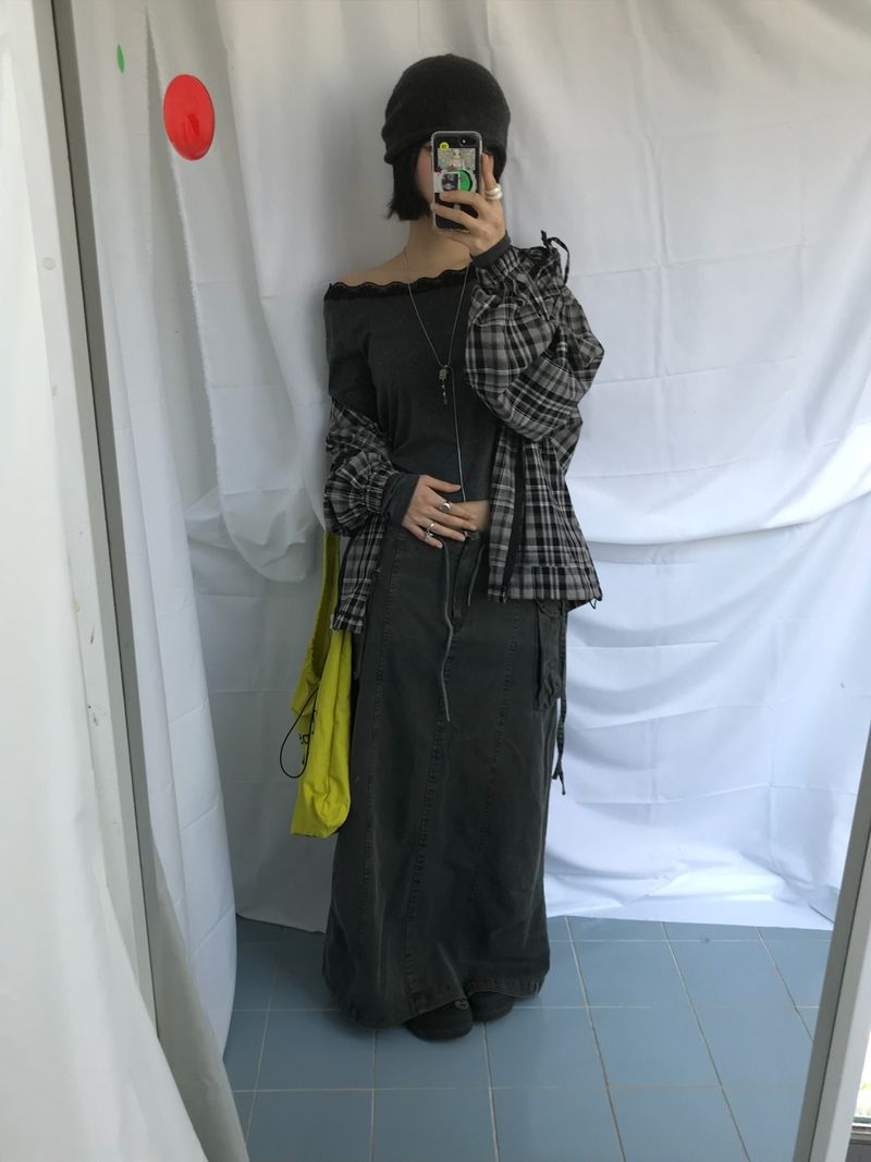 Feminine Flat Neck Long T-Shirt