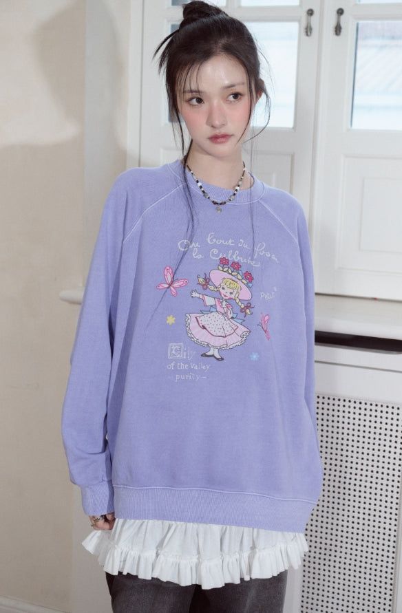 CPGN studio（コンパーニョ）の「Petit Lily Raglan Pigment Sweatshirt（Tops）」