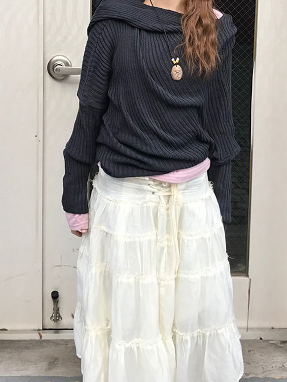 oka off-shoulder hoodie