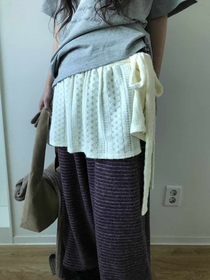 Seine Crochet Knit Wrap Skirt (2 Colors)