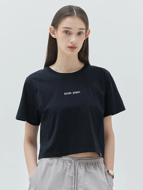 KIRSH（キルシー）の「KIRSH PLAIN WORDING POINT T-SHIRT - DARK NAVY   （Tops）」