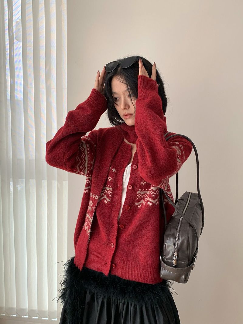 Cabin Nordic Round Knit Cardigan