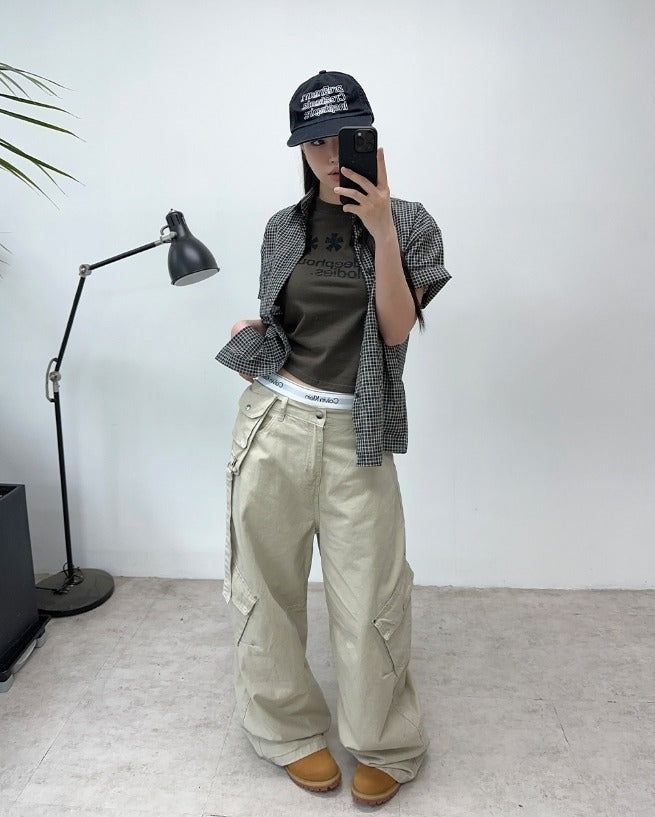 Luati Crop Check Shirt