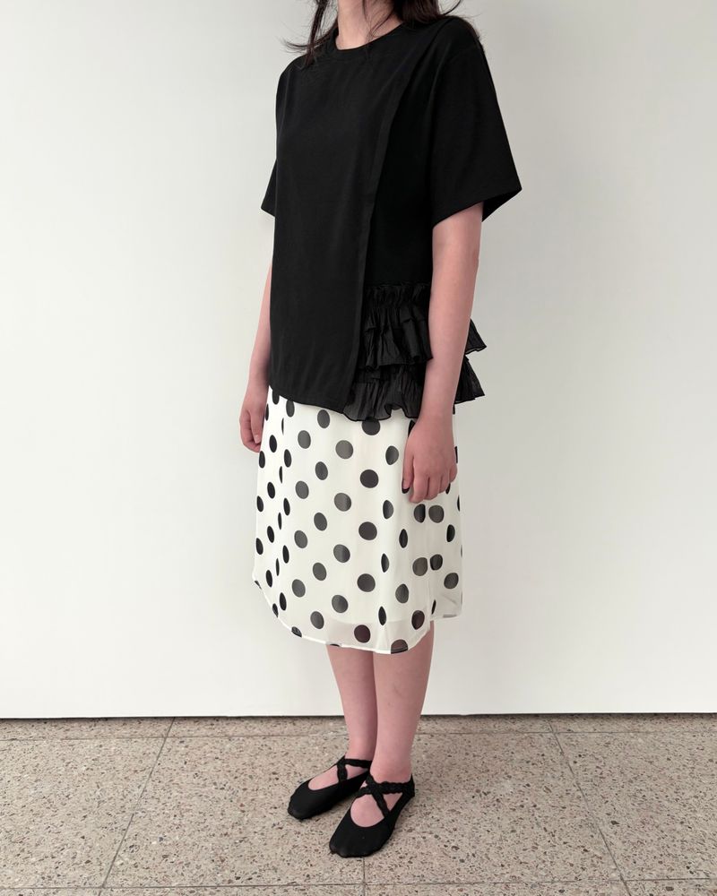 ラッフル エッジ Tシャツ (2colors)