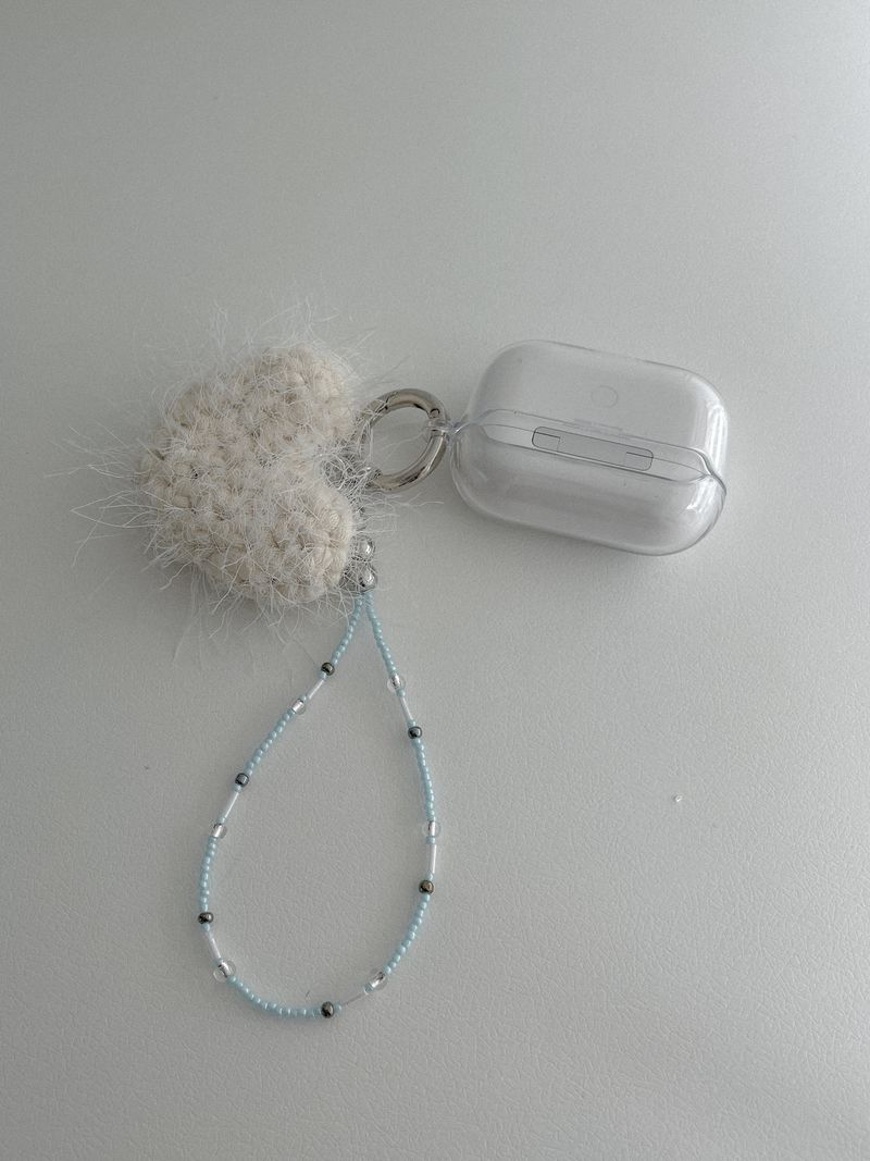heart keyring_ivory