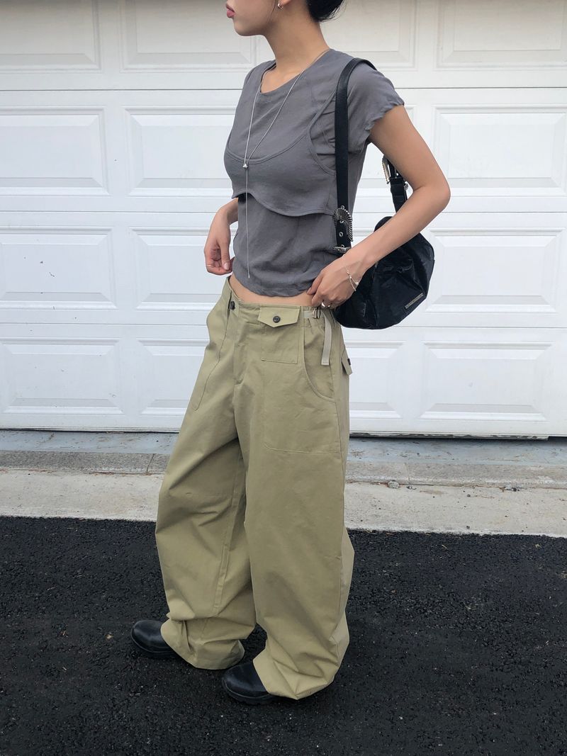 Taupe Wide Pants