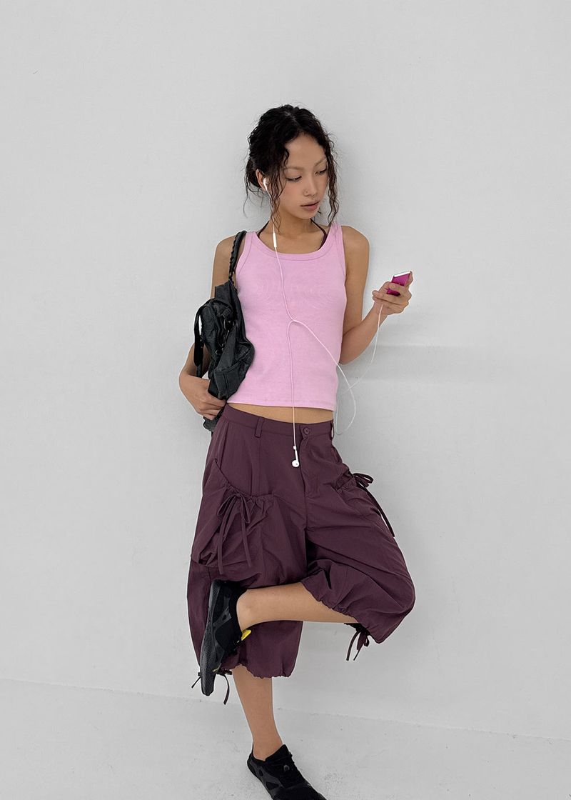 [MADE] Plio U-Neck Ribbed Sleeveless Top