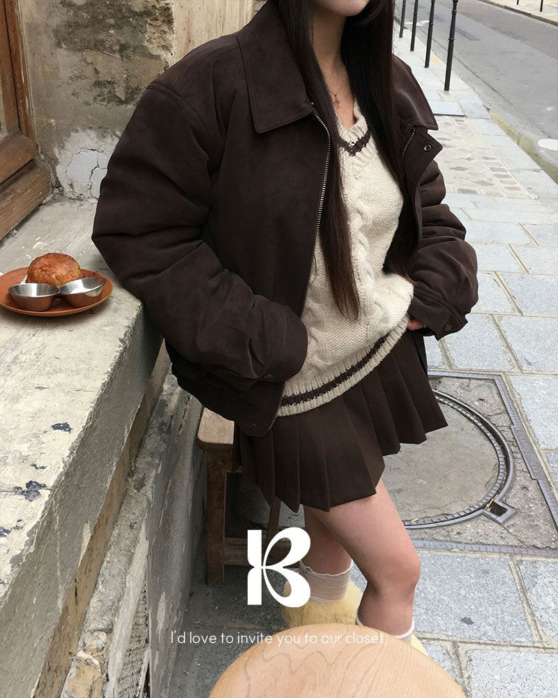 [ORIGINAL] Clump Suede Shearling Mouton Jumper
