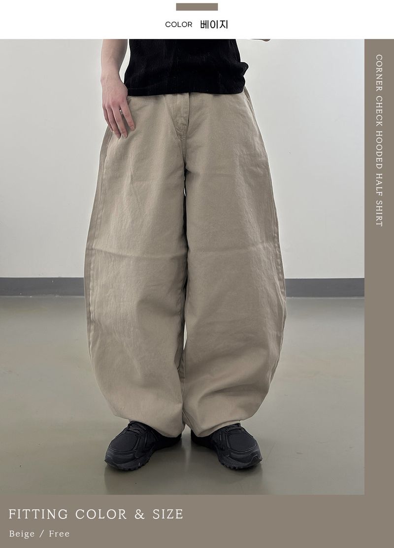 Nevis Cotton Wide Curved Pants