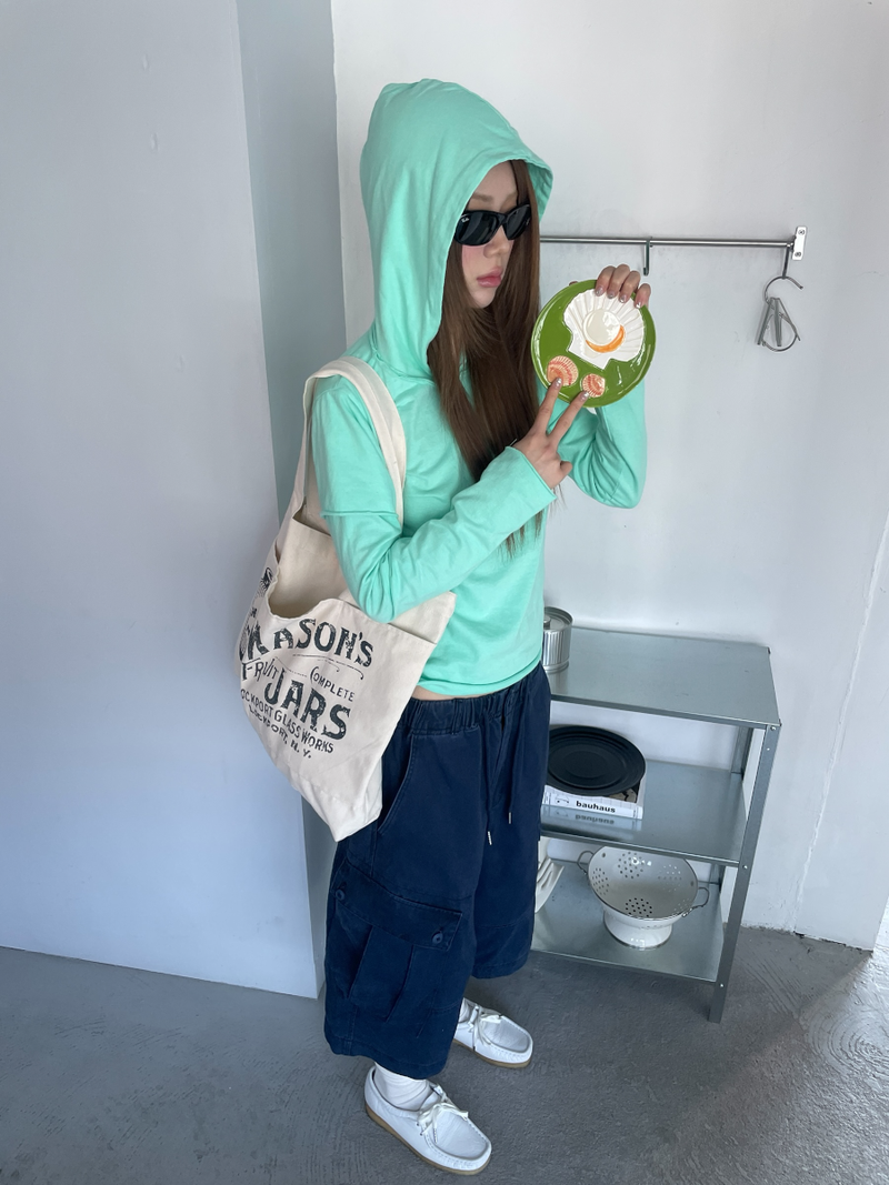 cut out layered hood T