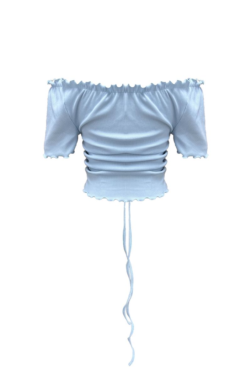 XOXO OFF-SHOULDER / SKY BLUE