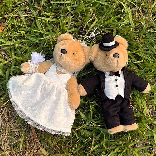 Wedding Couple Keyring Set [BROWN]
