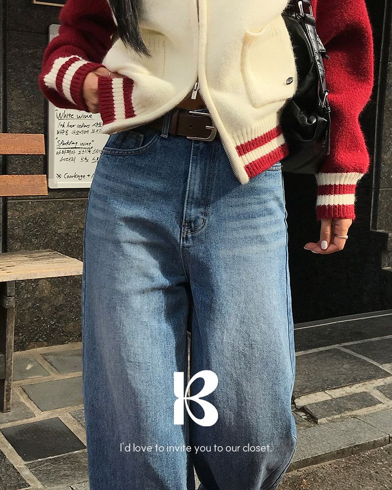 [ORIGINAL] Brushed Denim Wide Pants
