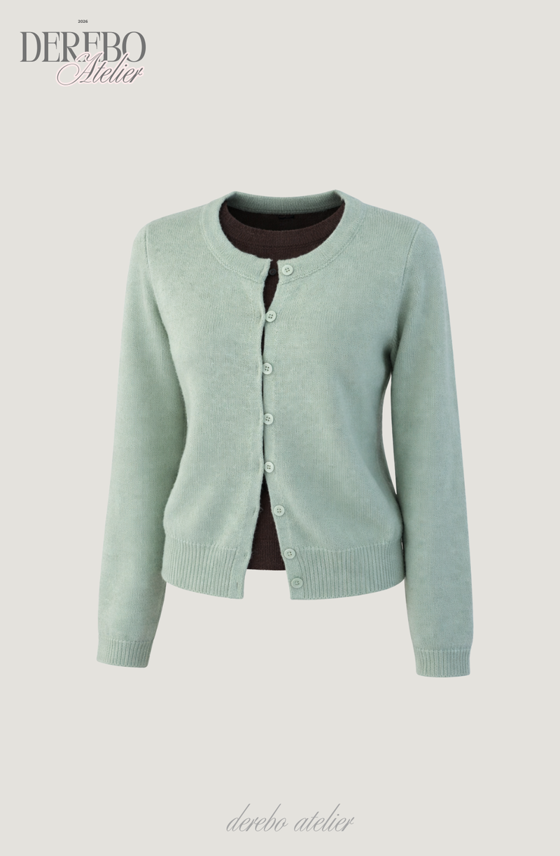 Mint Brown Layered Cardigan