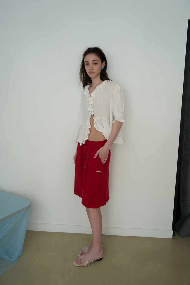 Cozy sweat shorts_red
