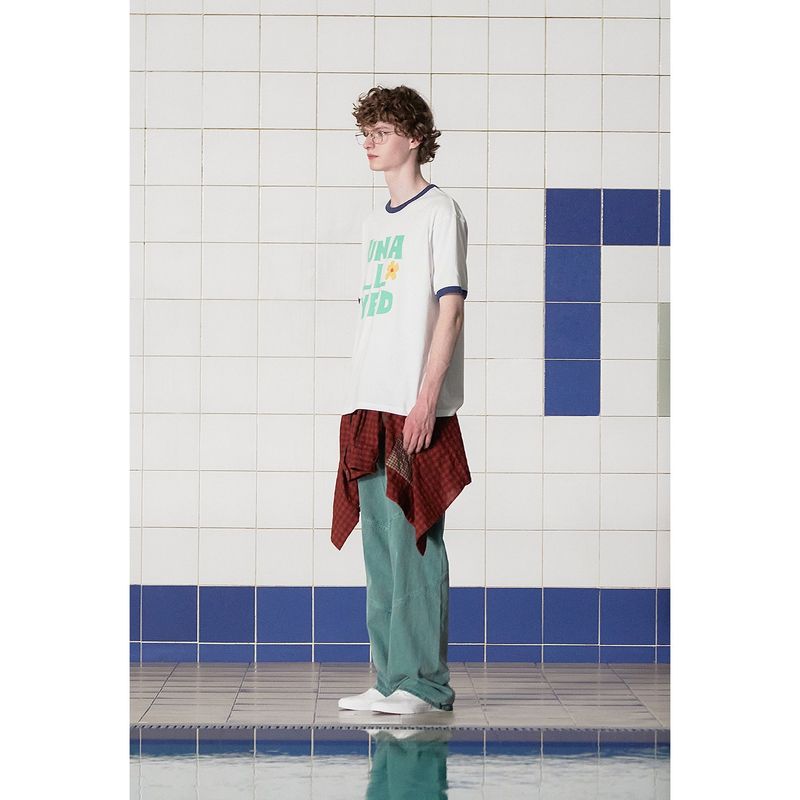 LOGO RINGER T SHIRT / WHITE