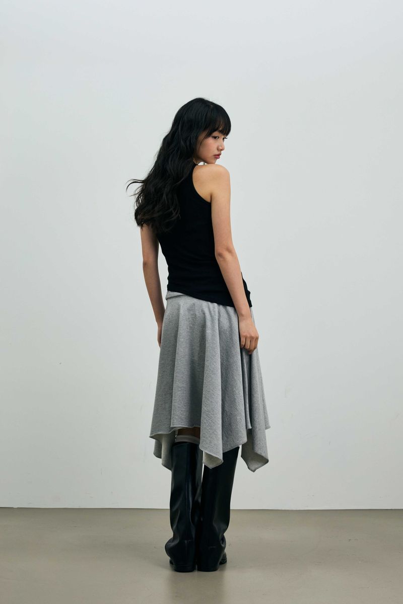 SILENT MIRAGE SWEAT SKIRT / MELANGE