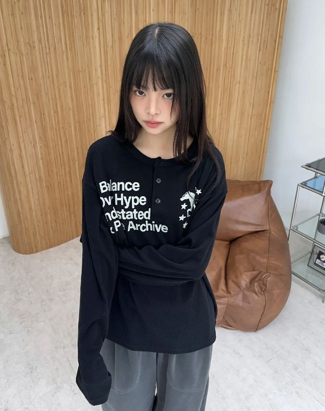 Mare Horse Henley Neck Knit