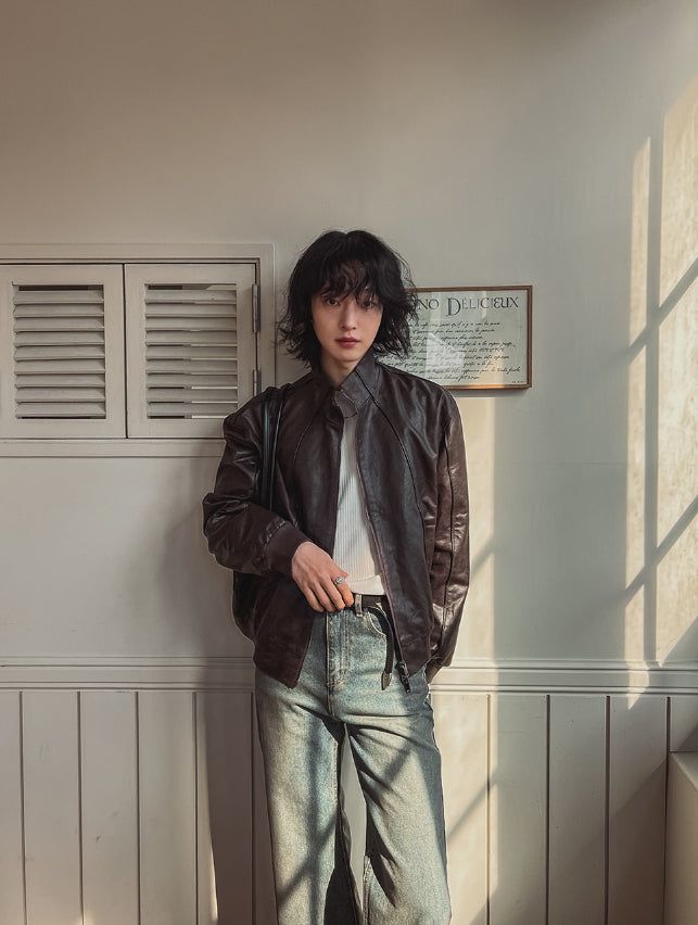 Ito Two Way Crack Leather Jacket
