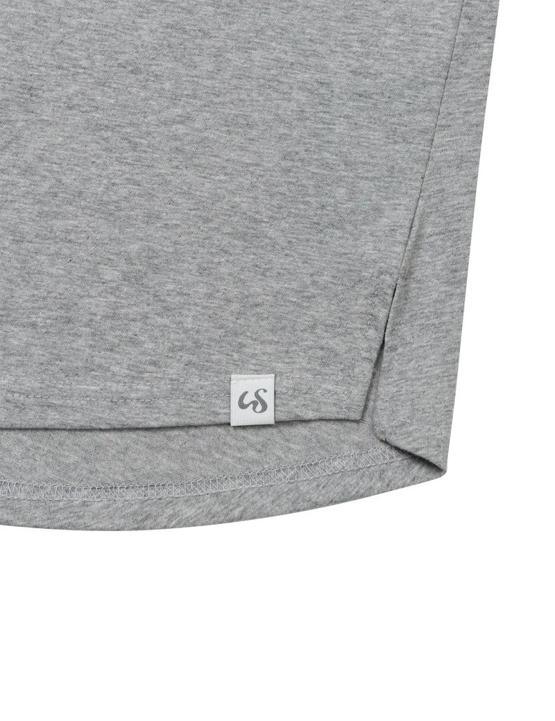 PLACKET RIBBED T-SHIRT(GREY)