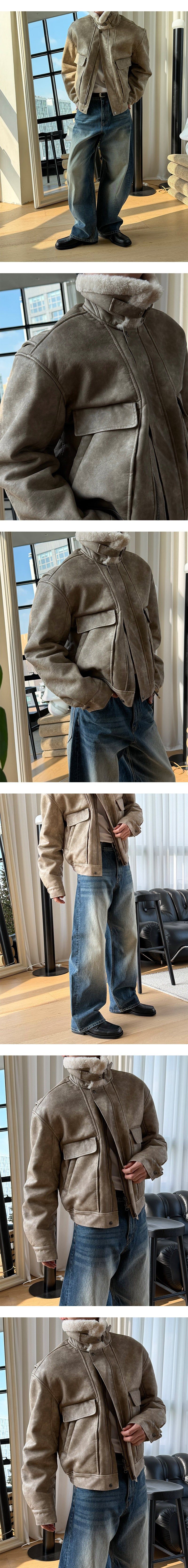 [Unisex] Washed high neck mustang(2color)