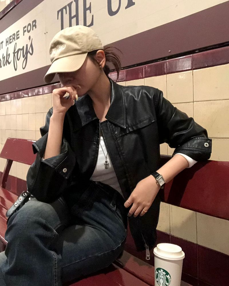[BELLIDE MADE] Renewal ver, Moose blouson leather jacket