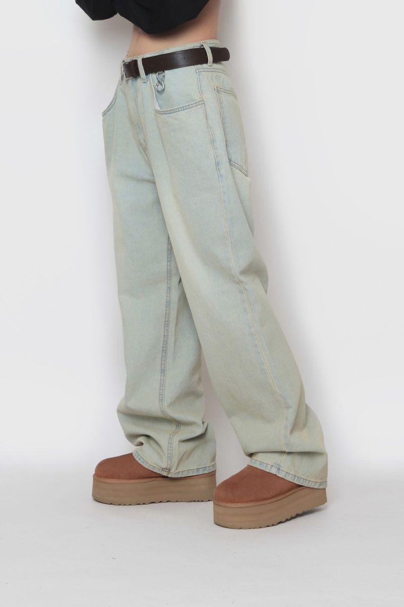 keyring wide denim pants