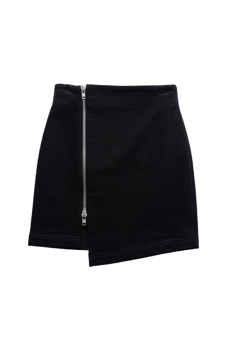 Zip Up Mini Skirt