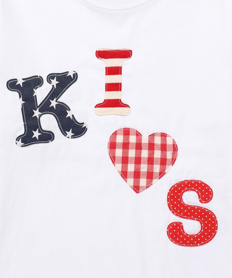 Messy Kiss Logo App Tee White(red) (KIB6MFT504B)